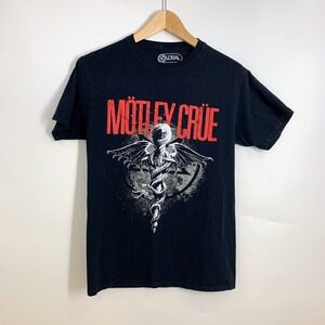 Motley Crue Band T Shirt Graphic Print Short‎ Sleeve Black Men's Size Small